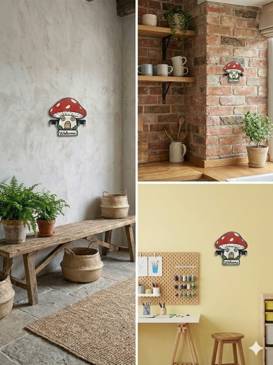 Mantar Anahtarlık Askısı