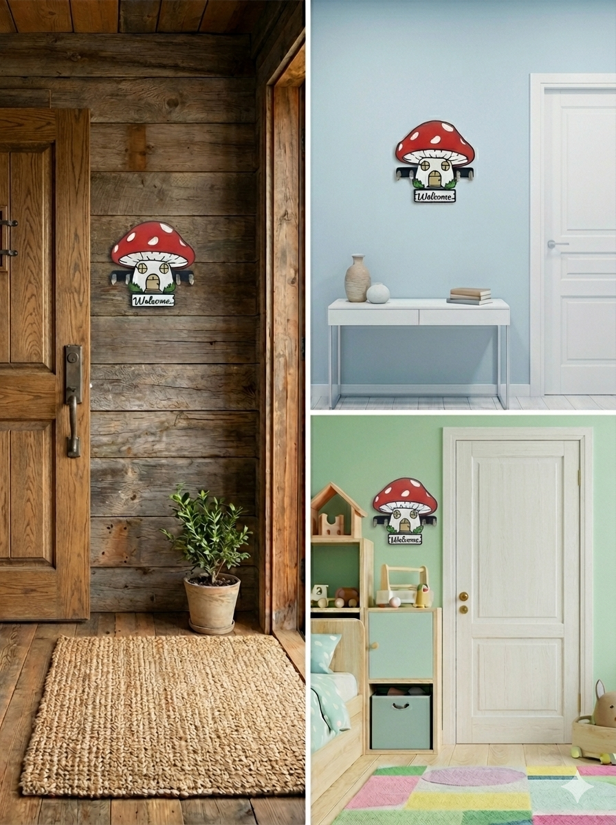 Mantar Anahtarlık Askısı